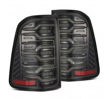 Задние фонари Dodge Ram 1500 19-25 серия LUXX светодиодные с желтым поворотником цвет Alpha-Black