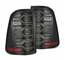 Задние фонари Dodge Ram 1500 19-25 серия LUXX светодиодные с желтым поворотником цвет Alpha-Black