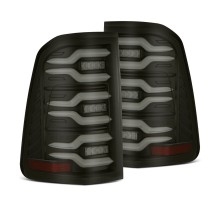 Задние фонари Dodge Ram 1500 19-25 серия LUXX светодиодные с желтым поворотником цвет Black