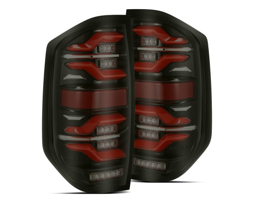 Задние фонари Toyota Tundra 2014-2021 светодиодные серии LUXX с красным поворотником цвет Black-Red Задние фонари Toyota Tundra 2014-2021 светодиодные серии LUXX с красным поворотником цвет Black-Red