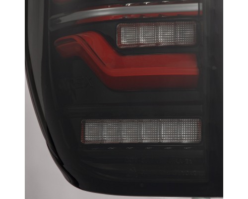 Задние фонари Toyota Tundra 2014-2021 светодиодные серии LUXX с красным поворотником цвет Black-Red Задние фонари Toyota Tundra 2014-2021 светодиодные серии LUXX с красным поворотником цвет Black-Red