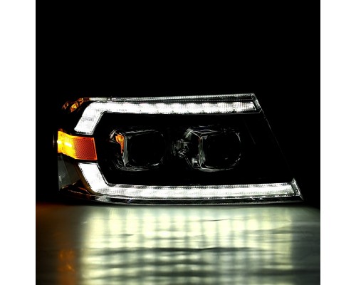 Фары Ford F150 2004-2008 и Lincoln Mark LT 2006-2008 линзованные галогенные серии PRO цвет Black Фары Ford F150 2004-2008 и Lincoln Mark LT 2006-2008 линзованные галогенные серии PRO цвет Black