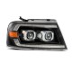 Фары Ford F150 2004-2008 и Lincoln Mark LT 2006-2008 линзованные галогенные серии PRO цвет Black