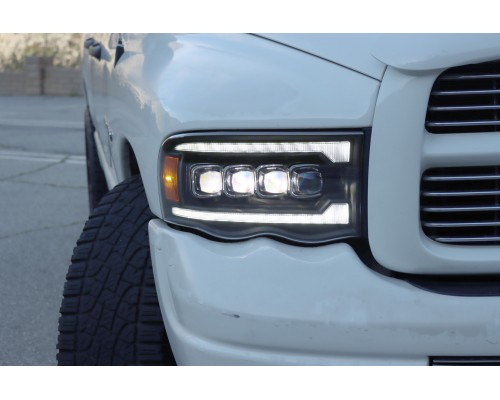 Фары Dodge Ram 02-05 светодиодные серии NOVA цвет Black Фары Dodge Ram 02-05 светодиодные серии NOVA цвет Black