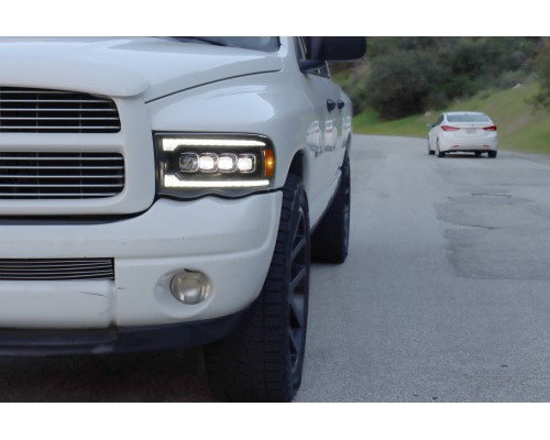 Фары Dodge Ram 02-05 светодиодные серии NOVA цвет Black Фары Dodge Ram 02-05 светодиодные серии NOVA цвет Black