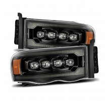 Фары Dodge Ram 02-05 светодиодные серии NOVA цвет Alpha-Black