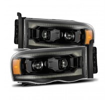 Фары Dodge Ram 2002-2005 светодиодные серии LUXX цвет Alpha-Black