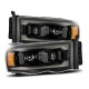 Фары Dodge Ram 02-05 линзованные галогенные PRO-серия цвет Alpha-Black