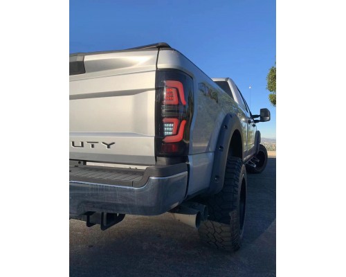 Задние фонари Ford F250 F350 F450 светодиодные с желтым поворотником 2017-2019 серия PRO Red Smoke Задние фонари Ford F250 F350 F450 светодиодные с желтым поворотником 2017-2019 серия PRO Red Smoke