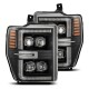 Фары Ford F250, F350, F450, F550, Excursion светодиодные 2008-2010 серия NOVA цвет Black