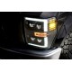 Фары Ford F250, F350, F450, F550, Excursion светодиодные 2008-2010 серия NOVA цвет Black
