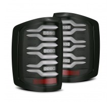 Задние фонари 14-18 Chevrolet Silverado 1500 / 15-19 Silverado 2500HD/3500HD / 15-19 GMC Sierra 3500HD с желтым поворотником серия LUXX Black