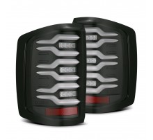 Задние фонари 14-18 Chevrolet Silverado 1500 / 15-19 Silverado 2500HD/3500HD / 15-19 GMC Sierra 3500HD с желтым поворотником серия LUXX Black
