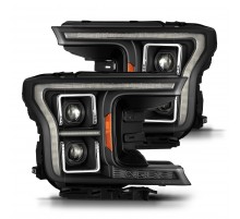 Фары Ford F150 18-20 светодиодные серия LUXX MK2 стиль14-го поколения цвет Black