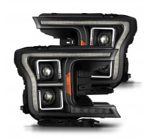Фары Ford F150 18-20 светодиодные серия LUXX MK2 стиль14-го поколения цвет Black