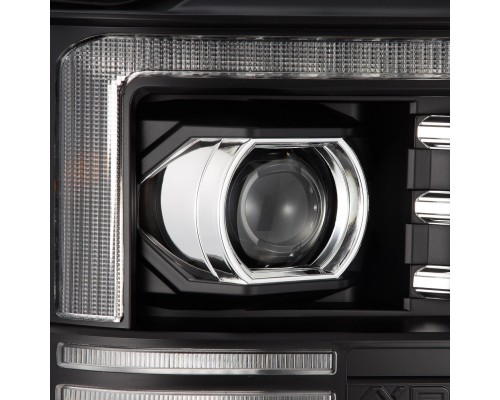 Фары Ford F250, F350, F450, F550, Excursion линзованные галогенные 2008-2010 серия PRO цвет Black Фары Ford F250, F350, F450, F550, Excursion линзованные галогенные 2008-2010 серия PRO цвет Black