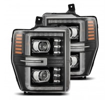 Ford F250, F350, F450, F550 Super Duty, Excursion 08-10 светодиодные фары серия LUXX цвет Black
