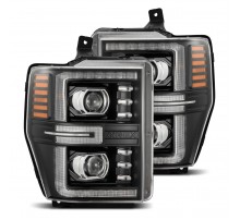 Ford F250, F350, F450, F550 Super Duty, Excursion 08-10 светодиодные фары серия LUXX цвет Black
