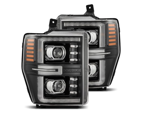 Фары Ford F250, F350, F450, F550, Excursion светодиодные 2008-2010 серия LUXX цвет Black Фары Ford F250, F350, F450, F550, Excursion светодиодные 2008-2010 серия LUXX цвет Black