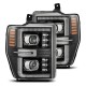 Фары Ford F250, F350, F450, F550, Excursion светодиодные 2008-2010 серия LUXX цвет Black