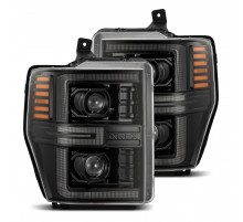 Ford F250, F350, F450, F550 Super Duty, Excursion 08-10 светодиодные фары серия LUXX цвет Alpha-Black 