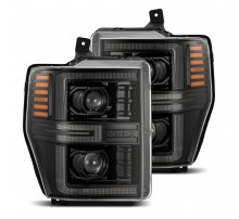 Ford F250, F350, F450, F550 Super Duty, Excursion 08-10 светодиодные фары серия LUXX цвет Alpha-Black 