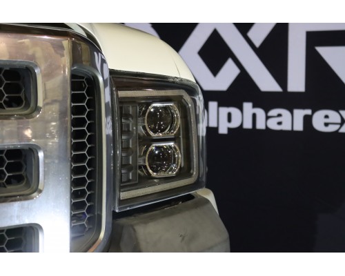 Фары Ford F250, F350, F450, F550, Excursion линзованные галогенные 2005-2007 серия PRO цвет Black Фары Ford F250, F350, F450, F550, Excursion линзованные галогенные 2005-2007 серия PRO цвет Black