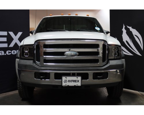 Фары Ford F250, F350, F450, F550, Excursion линзованные галогенные 2005-2007 серия PRO цвет Black Фары Ford F250, F350, F450, F550, Excursion линзованные галогенные 2005-2007 серия PRO цвет Black
