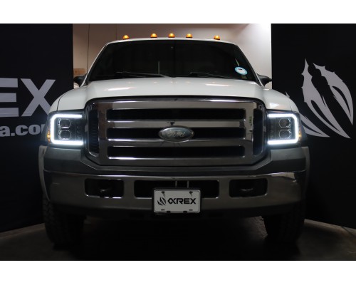 Фары Ford F250, F350, F450, F550, Excursion линзованные галогенные 2005-2007 серия PRO цвет Black Фары Ford F250, F350, F450, F550, Excursion линзованные галогенные 2005-2007 серия PRO цвет Black