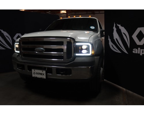 Фары Ford F250, F350, F450, F550, Excursion линзованные галогенные 2005-2007 серия PRO цвет Black Фары Ford F250, F350, F450, F550, Excursion линзованные галогенные 2005-2007 серия PRO цвет Black