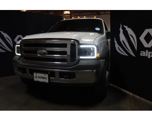Фары Ford F250, F350, F450, F550, Excursion линзованные галогенные 2005-2007 серия PRO цвет Black Фары Ford F250, F350, F450, F550, Excursion линзованные галогенные 2005-2007 серия PRO цвет Black