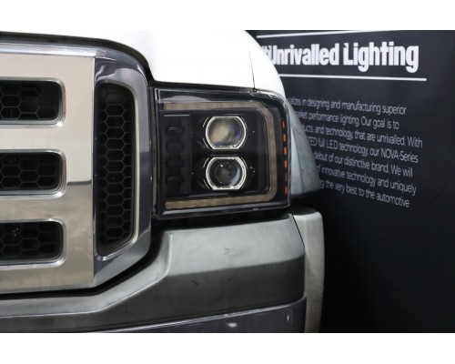 Фары Ford F250, F350, F450, F550, Excursion линзованные галогенные 2005-2007 серия PRO цвет Black Фары Ford F250, F350, F450, F550, Excursion линзованные галогенные 2005-2007 серия PRO цвет Black