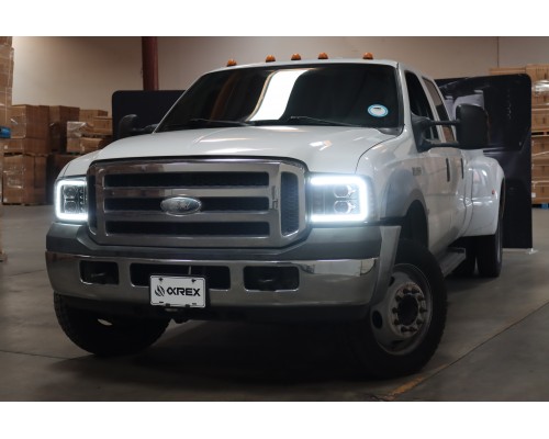 Фары Ford F250, F350, F450, F550, Excursion линзованные галогенные 2005-2007 серия PRO цвет Black Фары Ford F250, F350, F450, F550, Excursion линзованные галогенные 2005-2007 серия PRO цвет Black