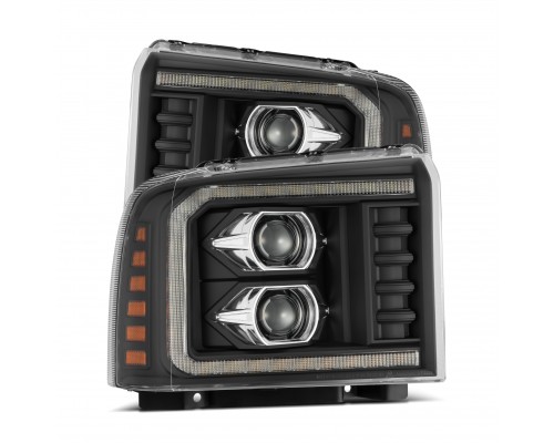 Фары Ford F250, F350, F450, F550, Excursion светодиодные 2005-2007 серия LUXX цвет Black Фары Ford F250, F350, F450, F550, Excursion светодиодные 2005-2007 серия LUXX цвет Black