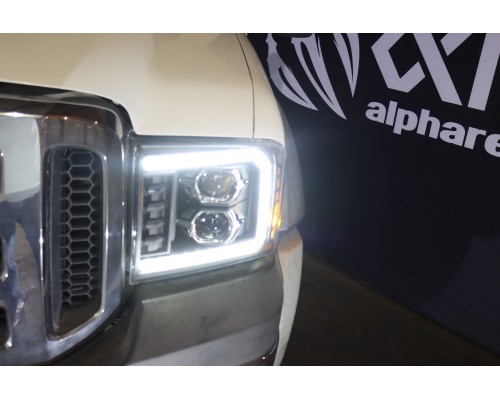 Фары Ford F250, F350, F450, F550, Excursion светодиодные 2005-2007 серия LUXX цвет Black Фары Ford F250, F350, F450, F550, Excursion светодиодные 2005-2007 серия LUXX цвет Black