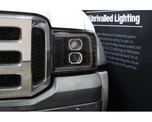 Фары Ford F250, F350, F450, F550, Excursion светодиодные 2005-2007 серия LUXX цвет Black Фары Ford F250, F350, F450, F550, Excursion светодиодные 2005-2007 серия LUXX цвет Black