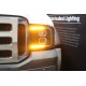 Фары Ford F250, F350, F450, F550, Excursion светодиодные 2005-2007 серия LUXX цвет Black