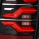Задние фонари Toyota Tacoma 2005-2015 светодиодные с красным поворотником серия LUXX цвет Black-Red