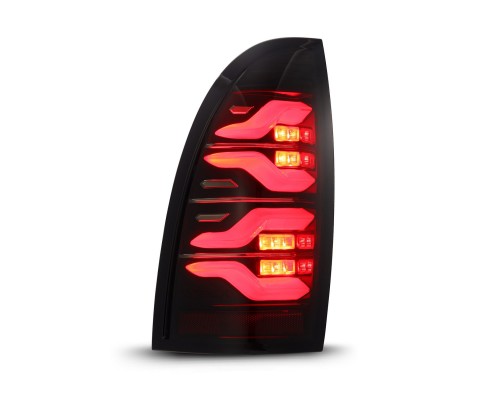 Задние фонари Toyota Tacoma 2005-2015 светодиодные с красным поворотником серия LUXX цвет Black-Red Задние фонари Toyota Tacoma 2005-2015 светодиодные с красным поворотником серия LUXX цвет Black-Red