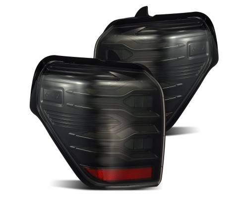 Задние фонари Toyota 4Runner 2010-2023 светодиодные с желтым поворотником серии LUXX цвет Alpha-Black Задние фонари Toyota 4Runner 2010-2023 светодиодные с желтым поворотником серии LUXX цвет Alpha-Black