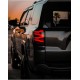 Задние фонари Toyota 4Runner 2010-2023 светодиодные с желтым поворотником серии LUXX цвет Black
