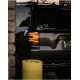 Задние фонари Toyota 4Runner 2010-2023 светодиодные с желтым поворотником серии LUXX цвет Black