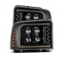 Ford F250, F350, F450, F550 Super Duty, Excursion 05-07 светодиодные фары серия NOVA Alpha-Black 