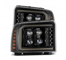 Ford F250, F350, F450, F550 Super Duty, Excursion 05-07 светодиодные фары серия NOVA Alpha-Black 
