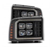 Ford F250, F350, F450, F550 Super Duty, Excursion 05-07 светодиодные фары серия NOVA Black