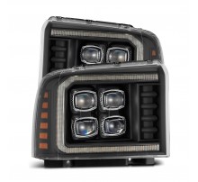 Ford F250, F350, F450, F550 Super Duty, Excursion 05-07 светодиодные фары серия NOVA Black