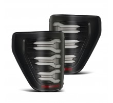 Задние фонари Ford F150 21-23 светодиодные с желтым поворотником серии LUXX цвет Black