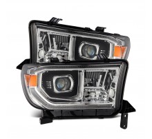 Фары Toyota Tundra 2007-2013 и Toyota Sequoia 2008-2017 Alpharex галоген плюс светодиод серии G2 PRO Chrom ( без электрокорректора)