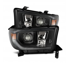 Фары Toyota Tundra 2007-2013 и Toyota Sequoia 2008-2017 Alpharex галоген плюс светодиод серии G2 PRO Alpha Black (без электрокорректра)