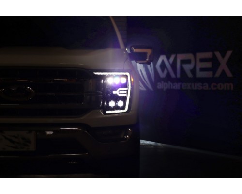 Фары Ford F150 2021-2023 и F150 Raptor 2021-2023 светодиодные NOVA-серия Alpha-Black Фары Ford F150 2021-2023 и F150 Raptor 2021-2023 светодиодные NOVA-серия Alpha-Black
